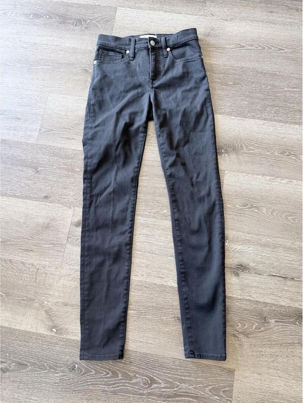 Madewell Women's Black Jeans 9" Mid Rise Skinny size 26T